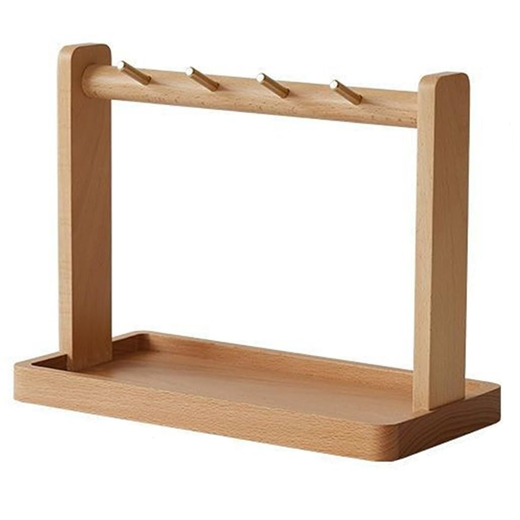 FMURY - Portachiavi, in legno massello, realizzato a mano, decorazione artigianale