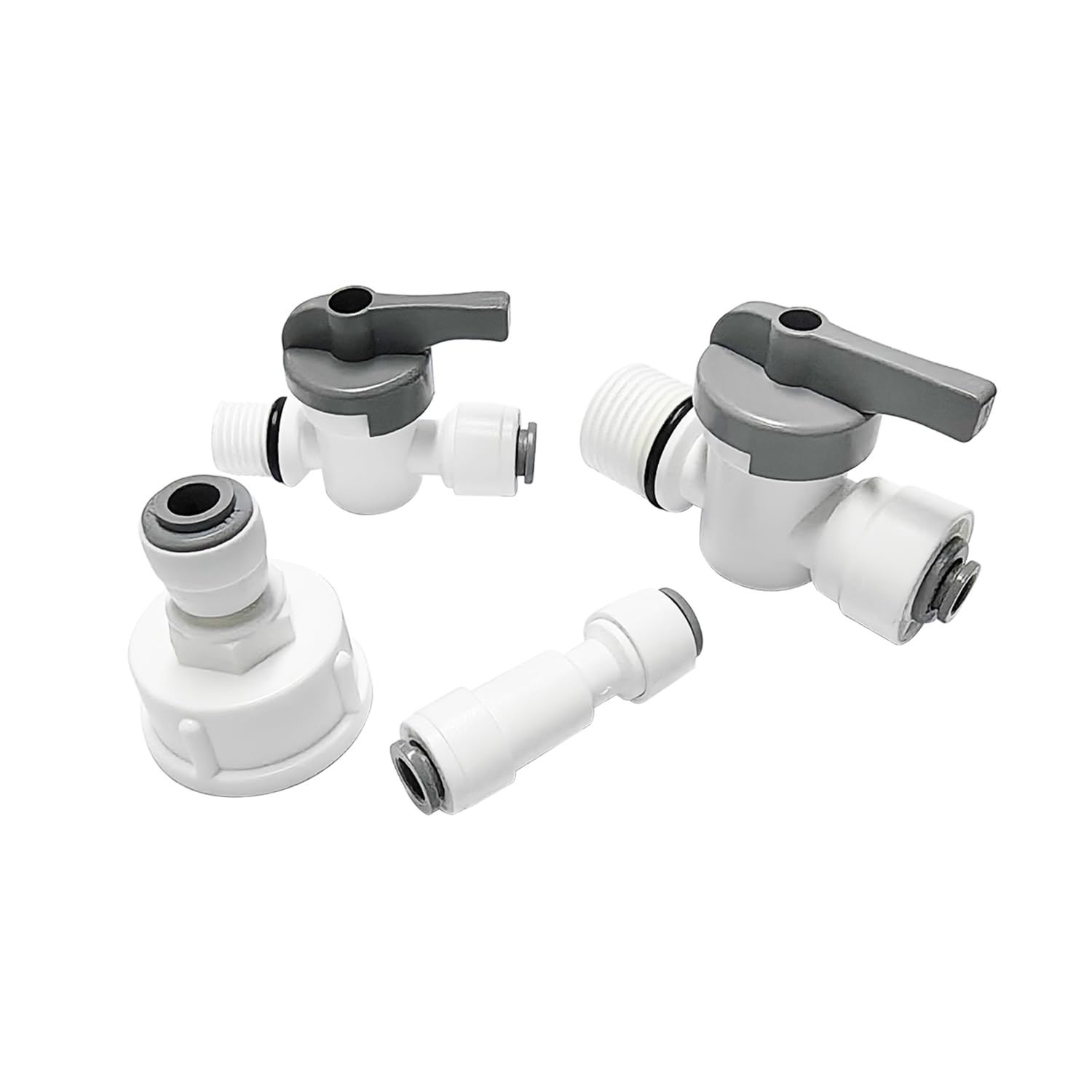 Qrity Adaptador Ósmosis Inversa 1/4" a 3/4" Rosca Hembra Doble Junta