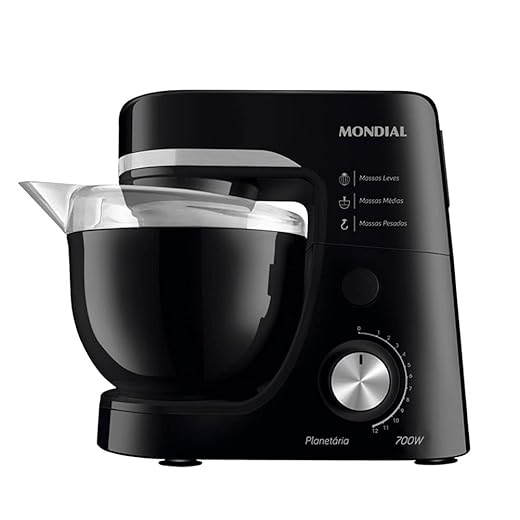 Batedeira Planetária, Mondial, Preto, 700W, 220V - BP-03-B