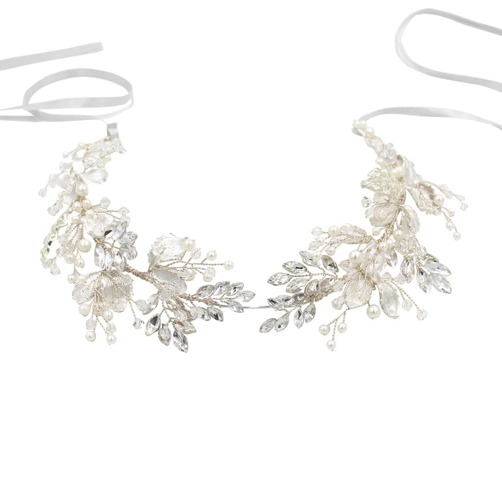 Rhinestone nupcial nudo boda pelo tocado vintage aro cabello novia