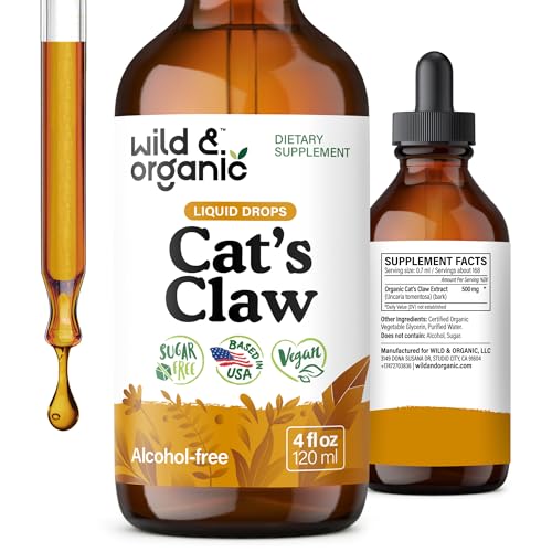 Wild & Organic Cats Claw Tincture - Immune Support, 4 fl oz