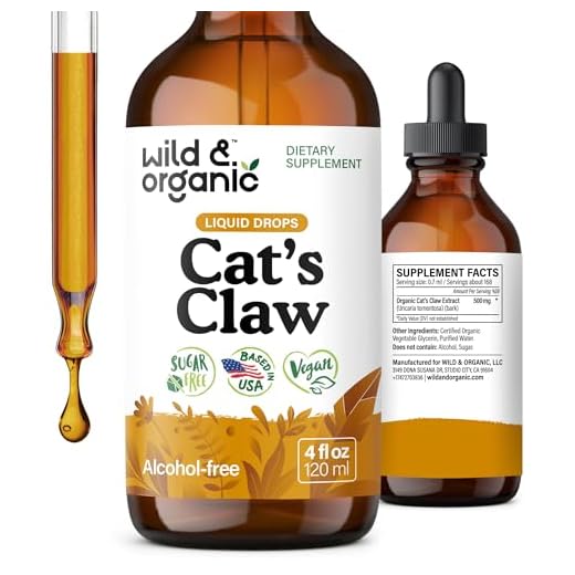 Wild & Organic Cats Claw Herb Supplement - Immune Support Drops - 4 fl oz