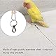 Sheens Edelstahl Vogel Fußkette mit Ring Papagei Knöchel Fuß Ring Zubehör Anti Flying[Agapornis] Spielzeug