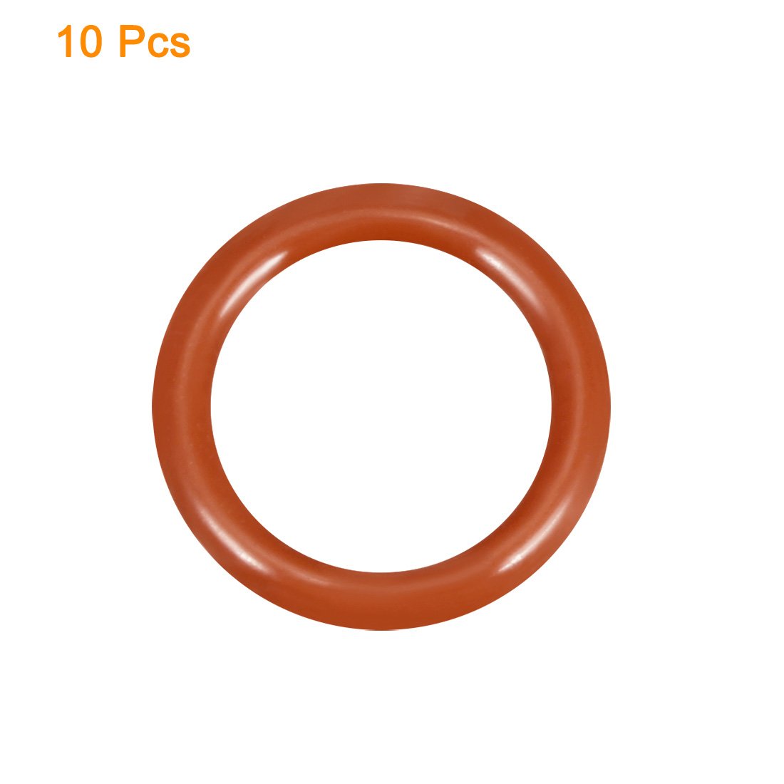 sourcingmap Silicone O-Ring, 16mm OD, 12mm ID, 2mm Width, VMQ Seal Rings Gasket, Red, Pack of 10, 12mmx16mmx2mm - Image 2