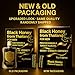Black Honey for Men from Thai, 25 Gram x 10 Satchets of Black Thailand Honey Pack - Raw Honey Blended with Ginseng & Ginger Extract