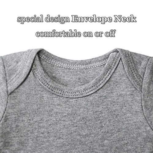 Baby Onsies 100% Cotton Short Sleeve Baby Bodysuits Solid Color Infant Bodysuits for Newborn Baby 3-Pack3