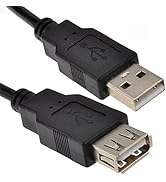 USB 2,0 24AWG Hoch Geschwindigkeit Verlängerung Kabel A Stecker Zum Buchse Schwarz 0,5 m 50 cm [0...