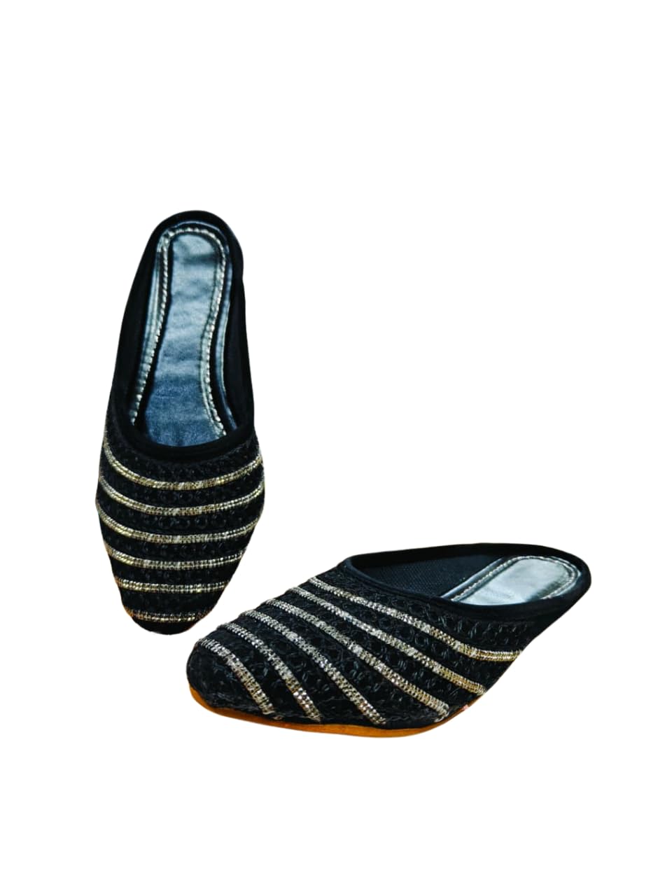 Women’s Ethnic Jutti/Mojari – Handcrafted Traditional Slip-On Flats with Embroidered Beads & Glitter Detailing – Comfortable Party & Casual Wear Footwear-image-48