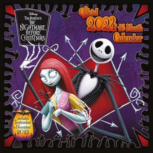 Image of Disney The Nightmare Before Christmas Calendar 2024 - Month to a View Planner 30cm x 30cm, Disney Gifts for Women and Men, Disney Gifts for Girls and Boys, Kids Calendar - Official Merchandise