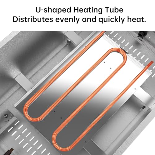 Valgus Kommerziell Edelstahl 4 Sektionen 15L Bain Marie Speisenwärmer Buffet Server mit Deckel und Wasserhahn für Haus, Catering, Restaurants – Bild 6