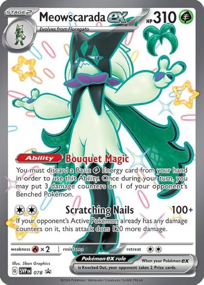 Amazon.com: Pokemon – Meowscarada ex - !! Jumbo !! - Oversize Amazon.com: Pokemon – Meowscarada ex - !! Jumbo !! - Oversize