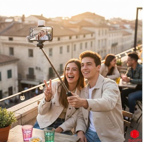 Image of 3-in-1 Selfie Stick Tripod with Light 67 Inch Extendable Long Tripod Stand with Wireless Remote, 360 Rotation, Adjustable Phone Holder for Travel, Makeup, Vlogging, Compatible All Smartphones