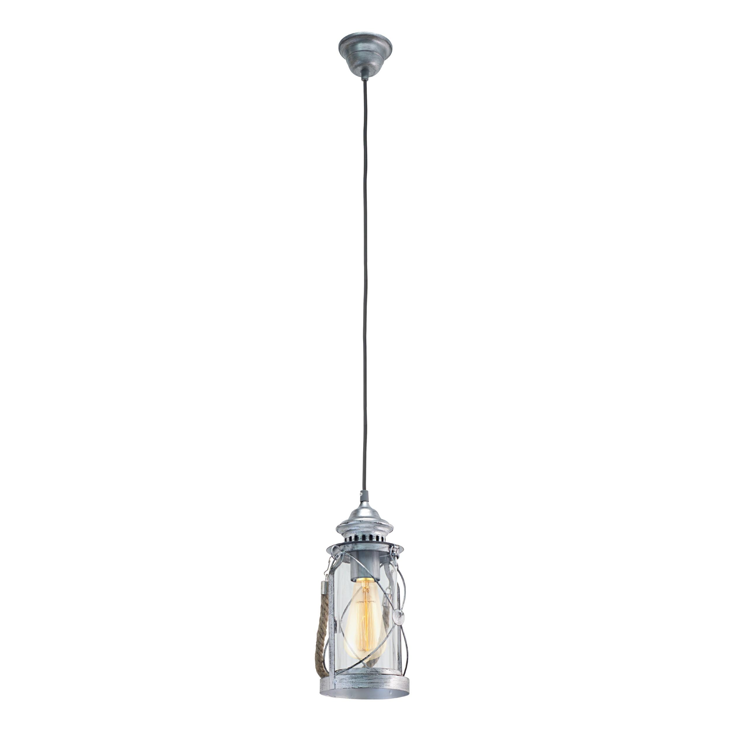 Eglo Fedor Silver Pendant Lamp With Antique Design