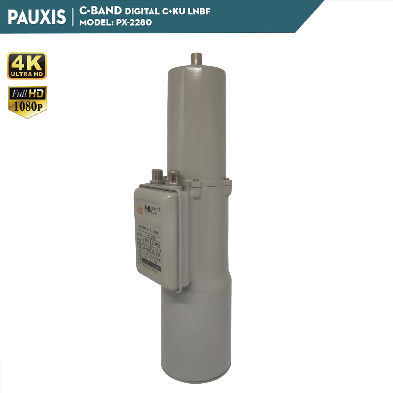 LNB C BAND AND KU BAND LNB ensemble pour TV satellite, bande C/KU double sortie LNBF, une antenne pour trois satellites, 3,4-4,2 G/10,7-12,75 GHz pour réception de télévision par satellite