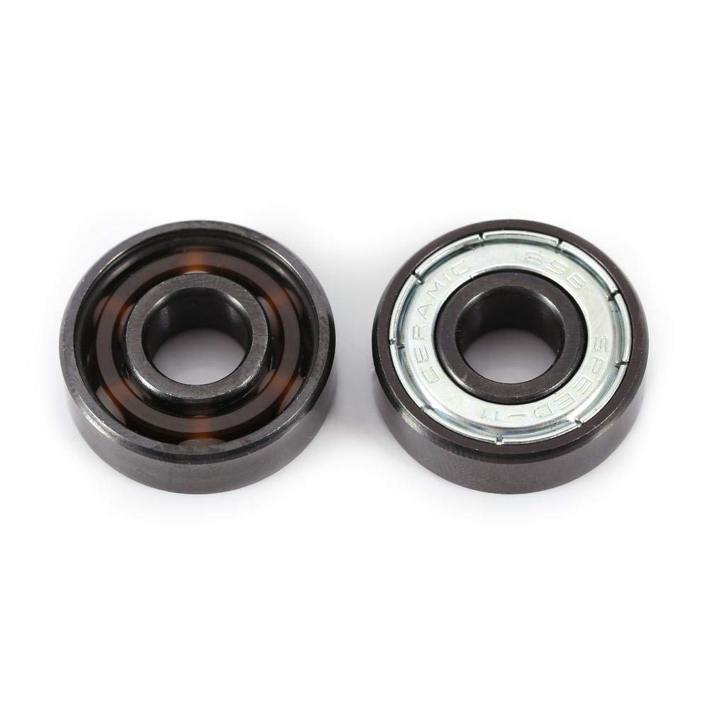 16pcs/Set Inline Skate Roller High Speed 608 Roulements Céramique Bouclier Simple Côté