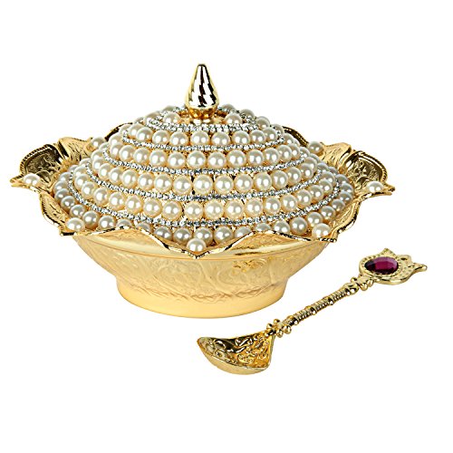 Candy Bowl Coated Handmade Brass Sugar Chocolate Serving Dish Gift For Lovers And You (Pearl Coated) #TOP1