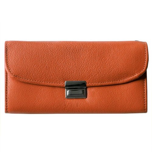 Hamosons - Profi Kellnerbörse/Kellnergeldbeutel aus Nappa-Leder, Orange, Modell 1015