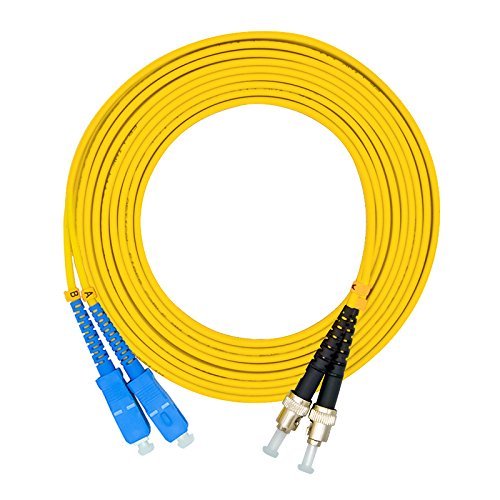 Câble patch fibre optique SC vers ST monomode duplex 9/125 3.0mm 100m pour réseau