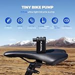FLEXTAILGEAR Tiny Bike Pump 100PSI Tire Pump Bicycle Inflator Electric Air Pump Type-C Rechargeable Battery Portable Ultra Mini Pump with Shrader & Presta Valves for Cycling MTB Road Mountain Bike