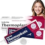 2PCS Grip Thermoplastic Denture Adhesives,False Teeth Silicone Reline Kit,Secure Denture Adhesive,Tooth Repair Kit & Dental Glue Teeth,Non-Glue Denture Repair Kit,Comfortable Long-Holding Reline