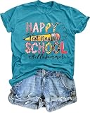 Last Day of School Shirt Women: Hello Summer Graduation Tshirt End of Year Shirts Teacher Teach Gifts Tee Tops Blue-Green