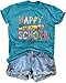Last Day of School Shirt Women: Hello Summer Graduation Tshirt End of Year Shirts Teacher Teach Gifts Tee Tops Blue-Green