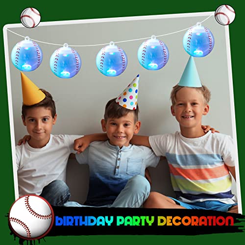 Suclain 12 Pcs Baseball Party Favors Lighted Baseball Shaped Cups With Lids And Straws Fun Light Up Baseball Drinking Cups For Sports Party Family Gatherings Decorations Gifts #TOP6
