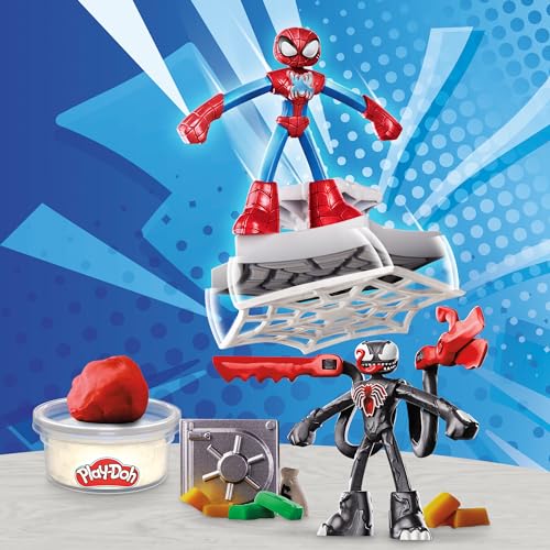 Play Doh Marvel Spider Man Coffret Attaque Tranchante avec Figurines Venom et Spider Man Jouet Créatif pour Enfants dès - vue 2