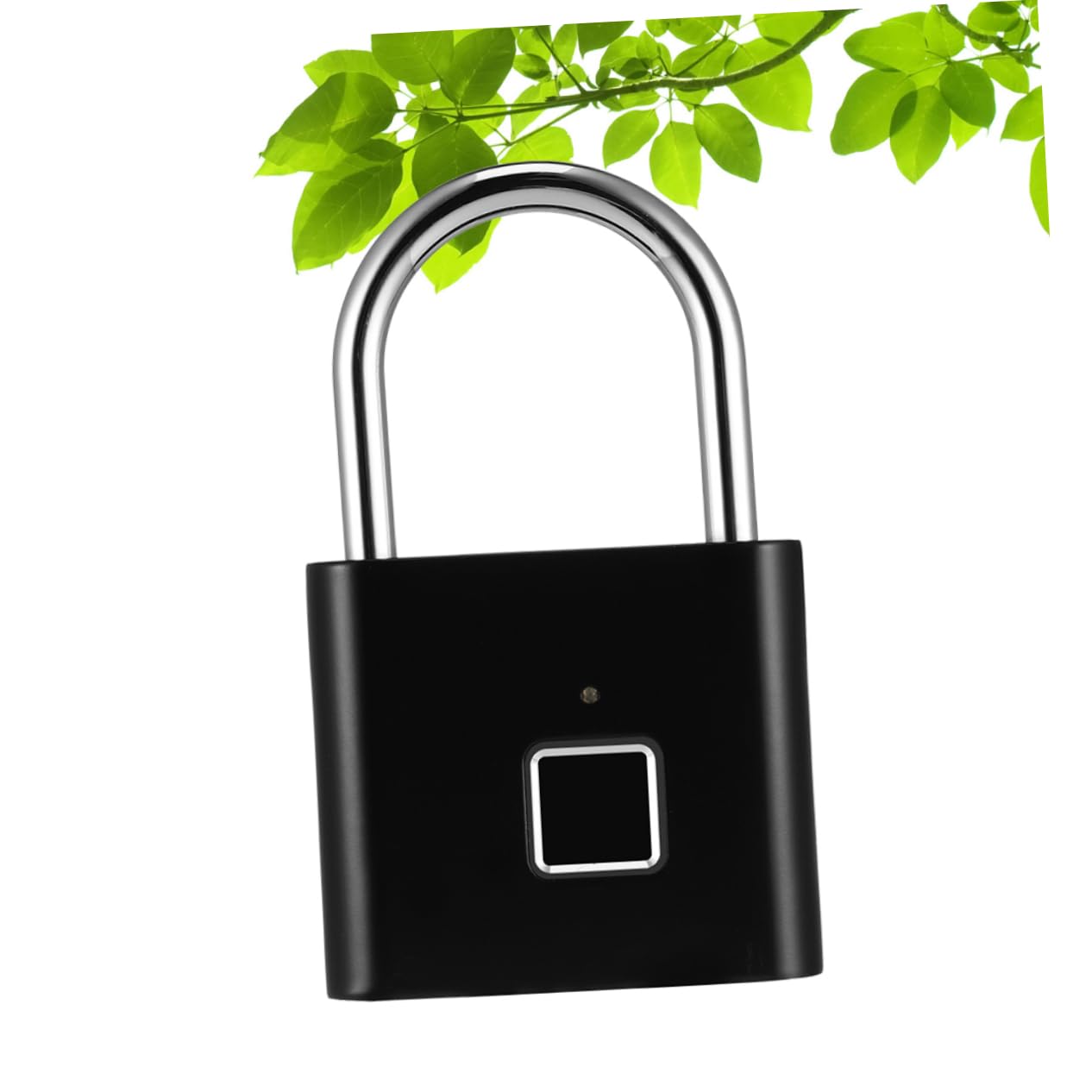 Lucchetto Elettronico per Bagagli e Zaino, Sblocco Impronta e Password, Acciaio Inox Nero, 40 Impronte, Sicuro per Viaggio