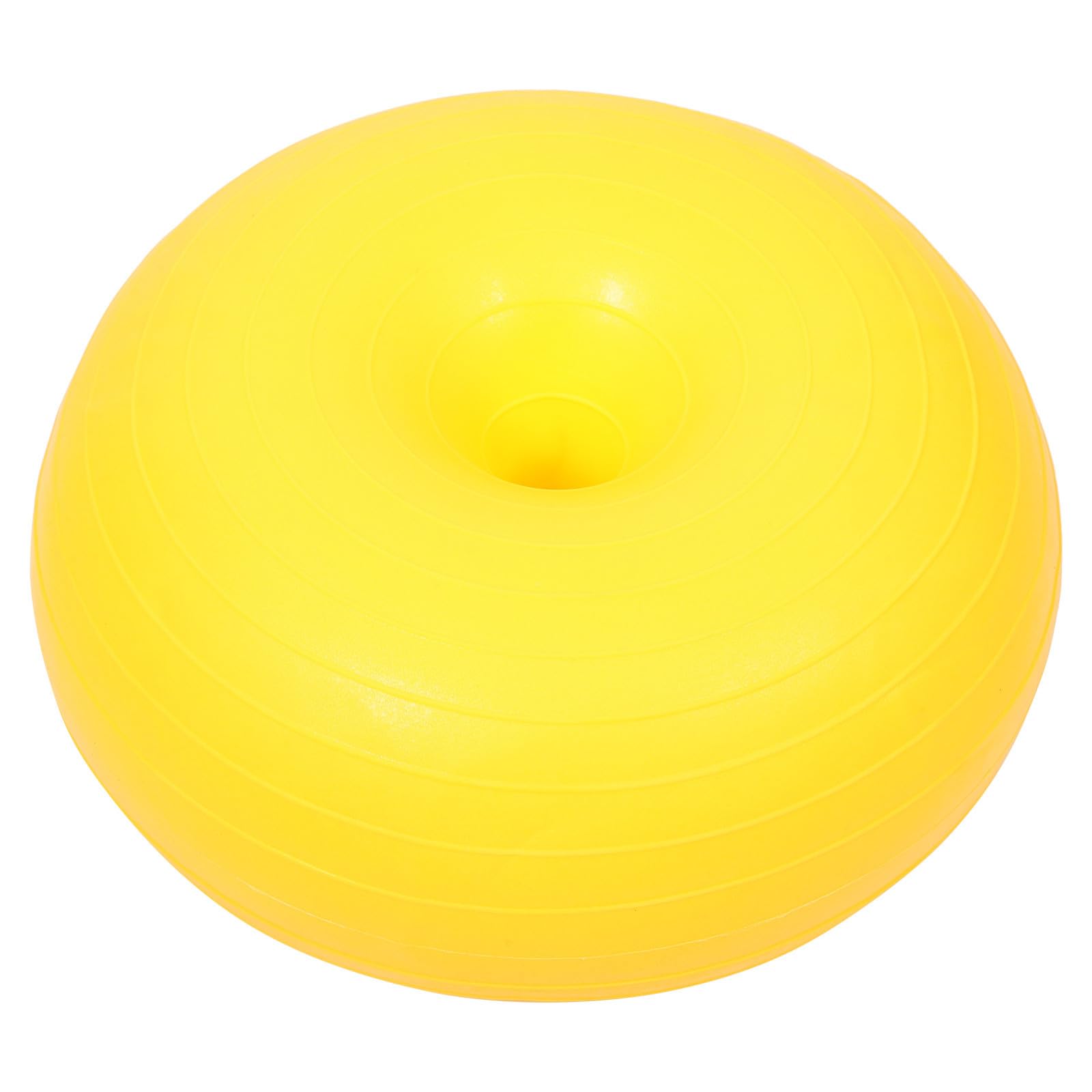 STOBAZA Pelota y Entrenamiento de Equilibrio Amarilla Profesional de Pilates de PVC para Ejercicios de Acondicionamiento en Pilates
