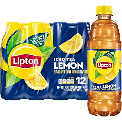 Lipton Iced Tea Lemon, 16.9 Fl Oz Bottles (Pack of 12) Cover