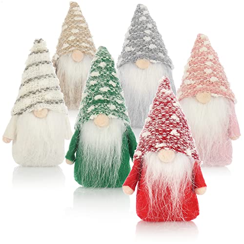 com-four® 6X Premium Weihnachts-Wichtel 14cm - Weihnachtsdeko -...