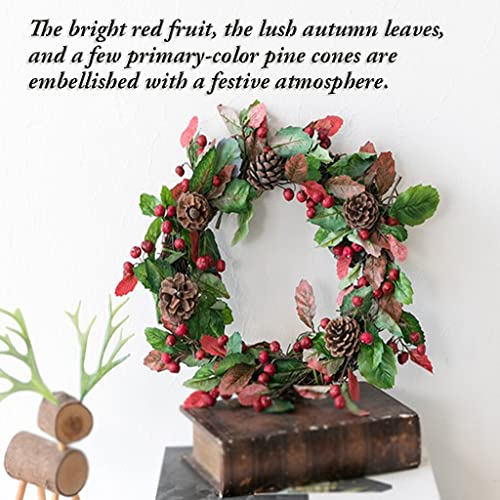 Couronne de Noël Vintage pour porte extérieure résistant pluie