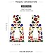 KELMALL Chunky Geometric Rhinestone Dangle Earrings for Women – Bold Rectangle Statement Drop Earrings, Gift-Boxed Fashion Jewelry