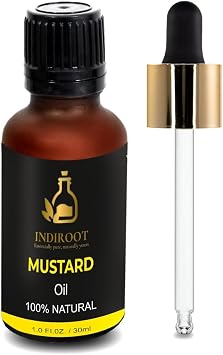 Mustard Oil | 100% Natural Cold Pressed Oil for Hair, Skin & Massage 30ml, Mustard