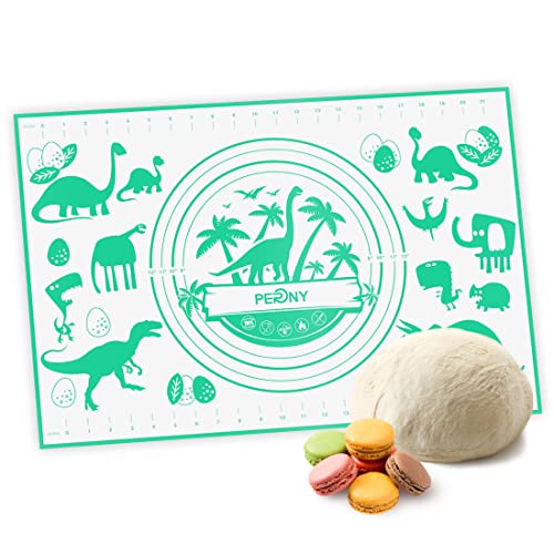 PERNY Pastry Mat, Dinosaur Silicone Baking Mat
