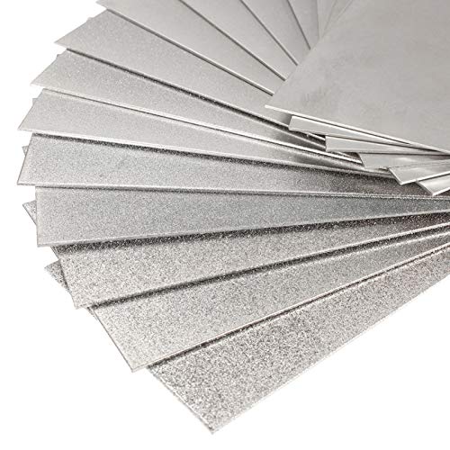 Jewboer Diamond Sharpening Stone Diamond Knife Sharpener Plate Honing Whetstone For Knives Chisel (1200 Grit) #TOP5