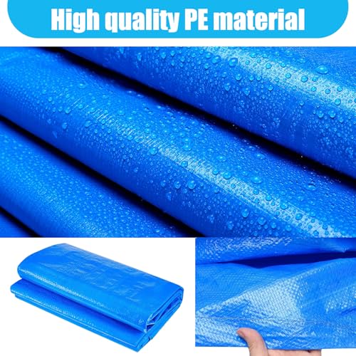 Miniatura 4 de Lona Rectangular Para Piscina Con Marco Rectangular, 450 X 220 Cm, Rectangular, Gruesa Y Duradera, Resistente Al Viento