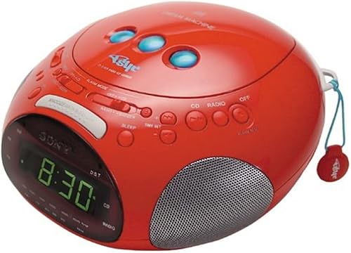 Sony ICF-CD831 PSYC Reloj Radioreproductor de CD (rojo)