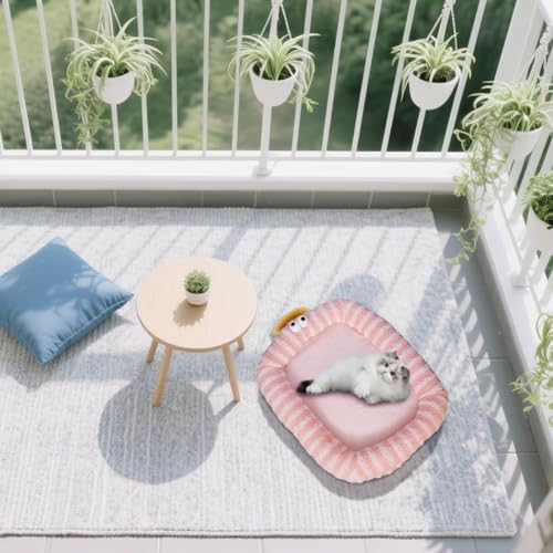 Sofá de mascotas y cama de perro de gato grande con cojín para gatitos de cachorros 4