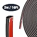 YOUSHARES Joint Porte Auto - bande caoutchouc joint de portiere voiture caoutchouc adhesif, imperméable pour la Fenêtre/le Fond de la Porte/Boudin de Porte/Rouleau Insonorisation (16 Ft)