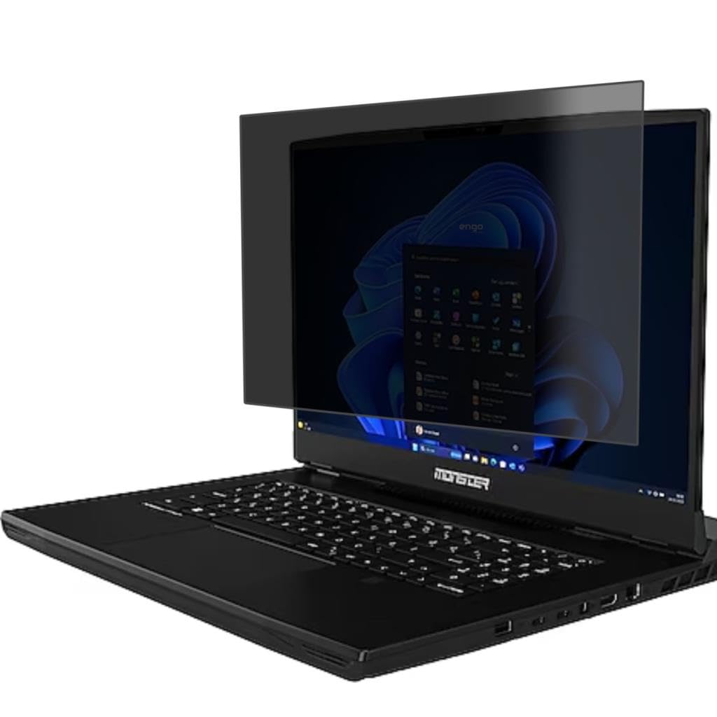 Engo Monster Semruk S8 V1.1.1 18 İnç Hayalet Ekran Koruyucu Notebook, Yandan Görünmeyen Anti-Spy Gizlilik (Privacy) Laptop Koruması, 9H Temperli Nano Kırılmaz Esnek Cam, Parlama Önleyici Nano