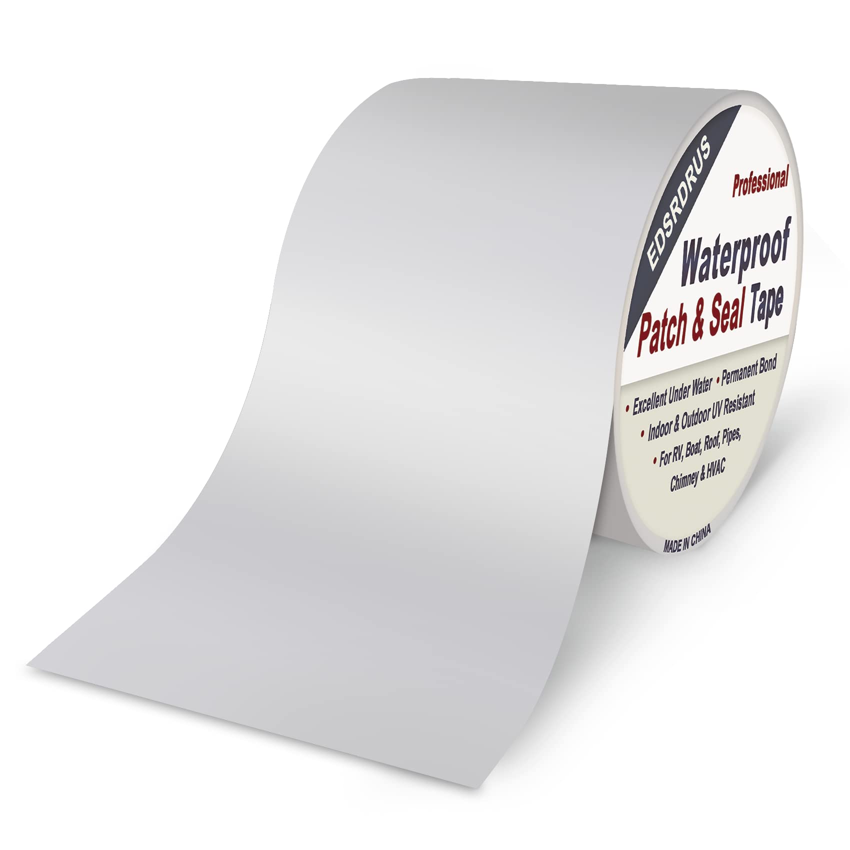 EDSRDRUS RV Roof Tape White 4 inch x 20 ft RV Sealant Tape, Waterproof & UV Resistant Permanent RV Repair Tape for Repairing Roofs, Pipes, Gutter, Deck Fittings