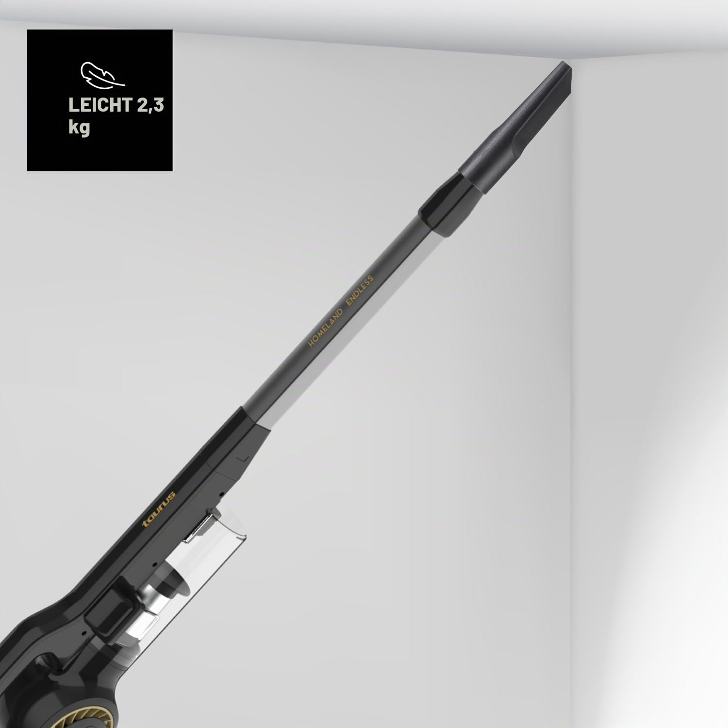 Taurus Homeland Endless - 3-in-1 Staubsauger mit Zyklon | Handstaubsauger | Staubsauger | Stielstaubsauger | 6 m Kabel | 600 W | Aufsatz für alle Oberflächen geeignet | Schwarz