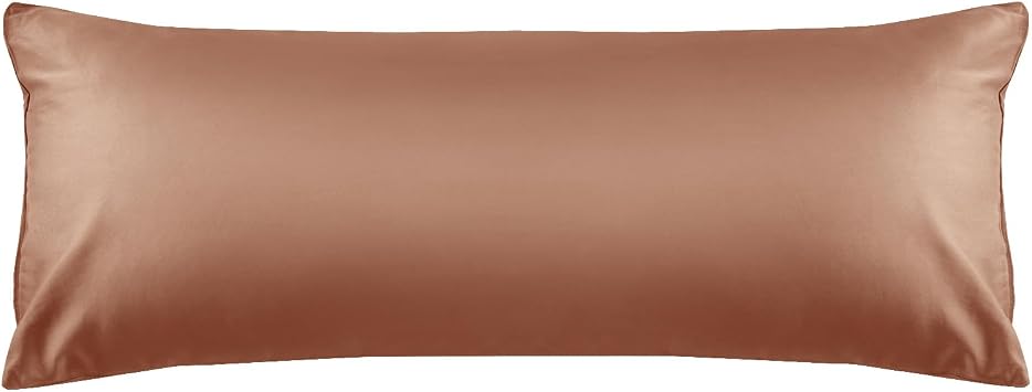 Warmstar Cotton Body Pillow Cover 1 Pack, 600 Thread Count Body Pillow case 20"x54", Long Body Pillow Case Cover Soft Breathable with Envelope Closure,Coffee Brown