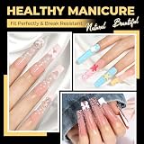 UNA GELLA Tips für Gelnägel Extra Lange Square, 216 Stück 12 Größen Nägel Tips Full Cover Nail Tips Pre-buff Künstliche Nagelspitzen No C Kurve für Nail Art DIY mit Box