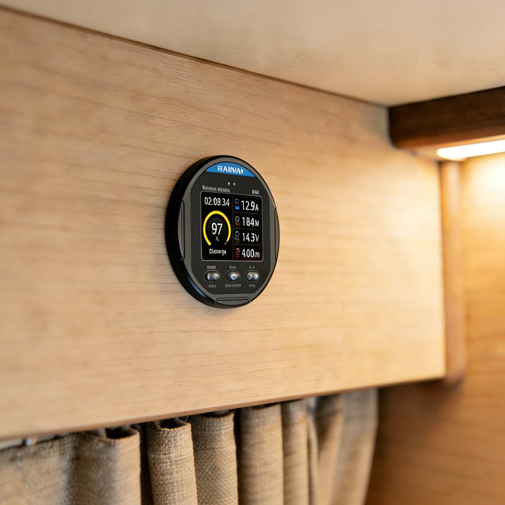 Outdoor Waterproof Battery Monitor 8-100V 50A100A350A Battery Charge Discharge Tester Universal Voltage & Capacity Indicator Meter (TR24-350A)