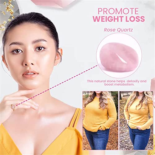 YOOUS Anel de purificação corporal de pedra natural anel de emagrecimento anti-inchaço drenagem linf