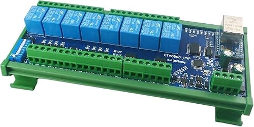 4/8/16CH Digital Analog Ethernet I/O Module with Modbus RTU TCP/IP MQTT RS485 4-20mA 0-10V Input Relay DAC Output Industrial Controller DIN Rail DC 12/24V (8CH NPN DI DC 12V(with Din Rail Box))
