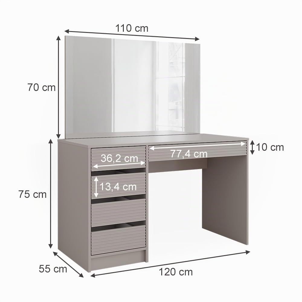 Vicco Coiffeuse Sherry, Cachemire 120 cm